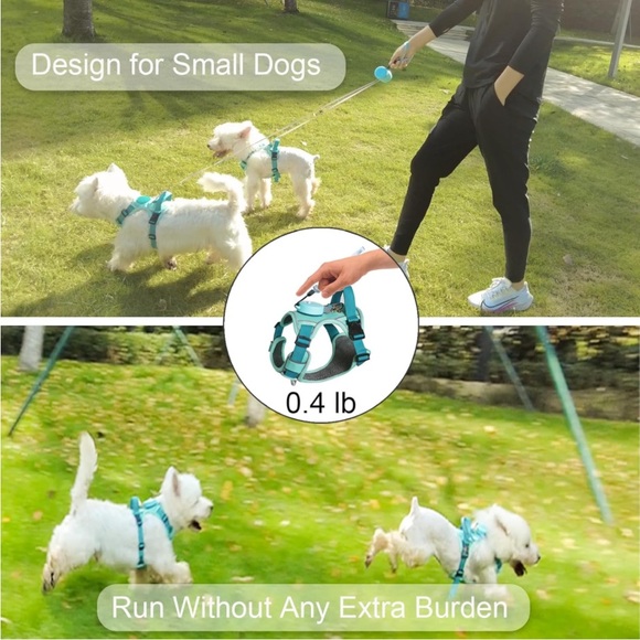 New Dog Harness for XS Dogs up to 16lbs, 3-in-1 No Pull Lightweight Harness - Picture 5 of 16